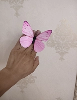 Кольцо с бабочкой 11 см, бабочка 20 розовая -до -2 розовый