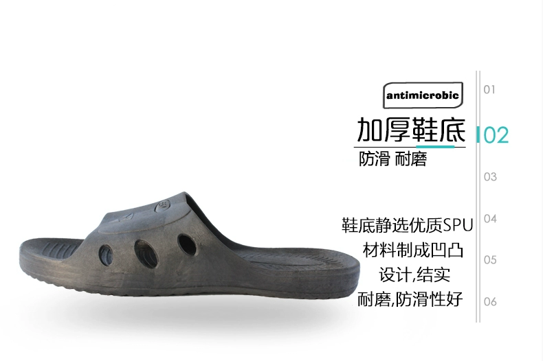 Dép chống tĩnh điện mùa hè dành cho nam và nữ PVC xanh đen ESD đáy mềm PU khử mùi nhà xưởng điện tử giày dép bảo hộ