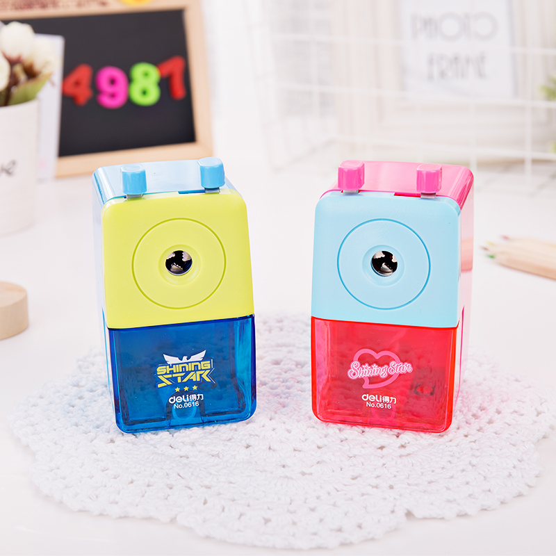 Deli 0616 Pencil Sharpener Pencil Sharpener Hand CrankEd Pencil Curling Machine Student Pen Shaving Student Office Stationery