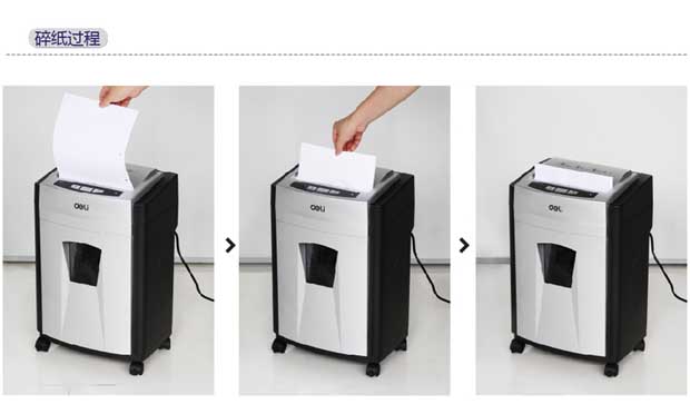 Máy hủy tài liệu 9595 của văn phòng Điện câm 13L Máy hủy tài liệu dạng hạt Giấy vụn - Máy hủy tài liệu