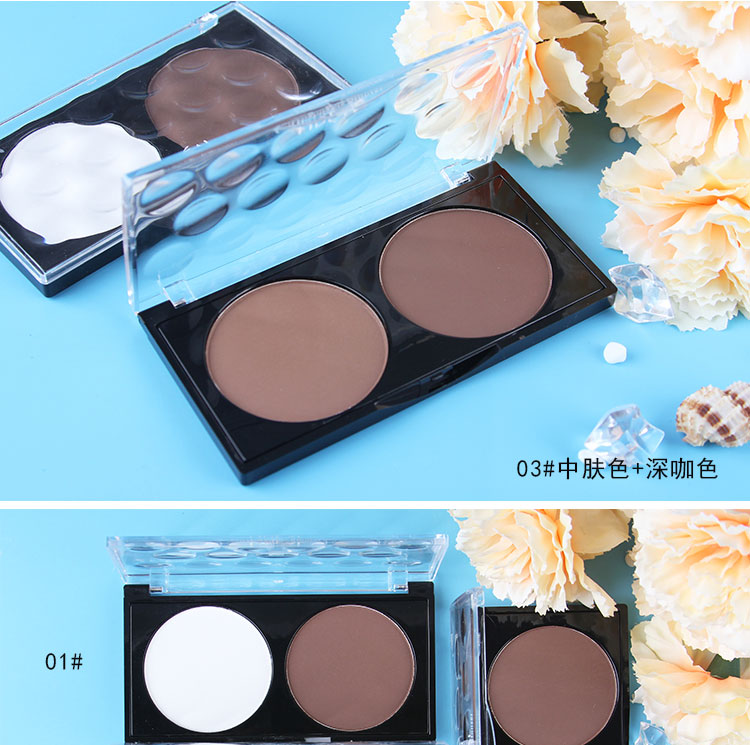 Bán buôn Ling điểm hai màu sửa chữa năng lực bóng bột âm thanh nổi bóng cao nhỏ V mặt mũi bóng bóng mờ bột sáng phấn highlight tạo khối