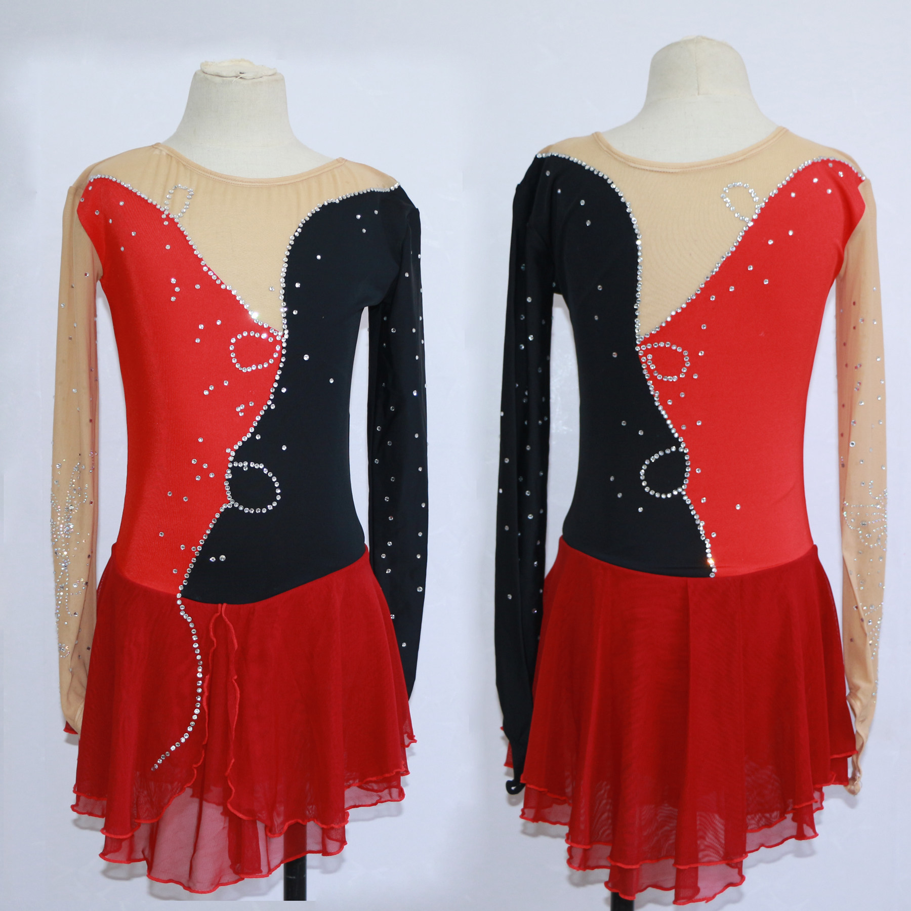 Zhuo Bao Customized Figure Skating Clothing Figure Skating Performance Clothing Children Adult Female Dress Spot