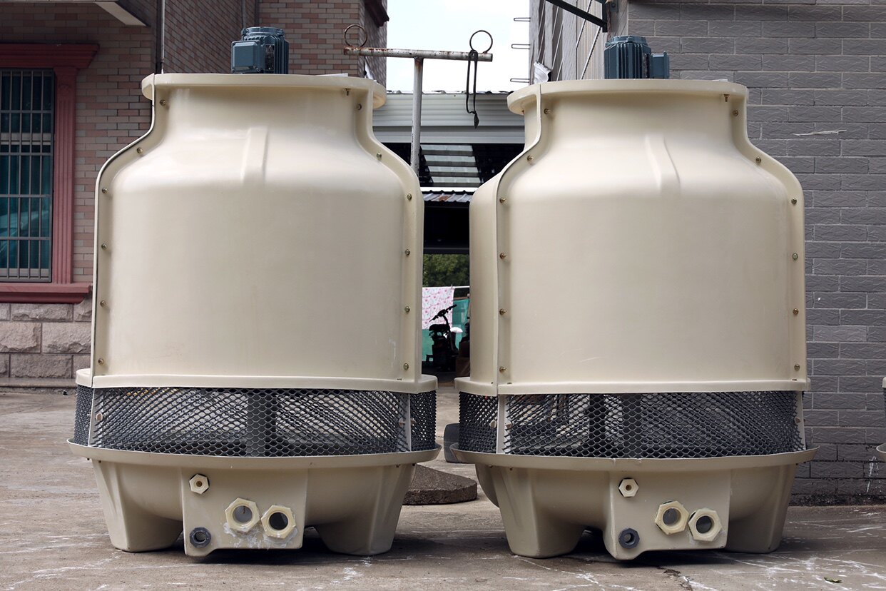 Huaxin circular cooling tower 40T ton glass fiber cooling tower refrigeration equipment injection molding machine 40 ton cooling tower