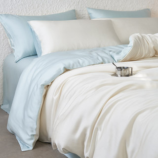 Juego de cama lyocell tencel de alta gama, juego de cuatro piezas, nueva funda nórdica de verano, sábana de seda helada para dormir, 2025