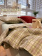 Matcha Panda Soybean Summer Cooling Quilt Four-Piece Set, Machine Washable, Summer Thin Quilt for Single or Double Beds, Air Conditioning Quilt for Summer