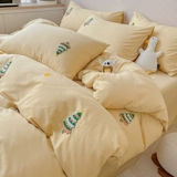 Хлопковый брендовый комплект, пододеяльник, простыня, коллекция 2023, 4 предмета, постельные принадлежности, популярно в интернете, 3 предмета