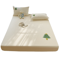 Fitted sheet pure cotton 2024 new 100 cotton bed cover mattress protector dustproof all-inclusive single piece quilted bed sheet set