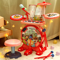 High-end drum kit for children beginners 1 year old percussion instrument baby jazz drum toy girls 3 boys