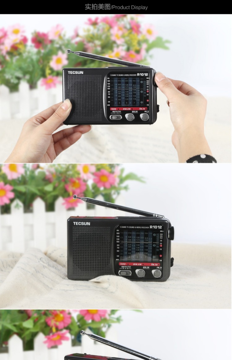Tecsun / Desheng R-1012 radio cũ toàn bộ băng tần FM FM di động mới với âm thanh TV cũ thu nhỏ con trỏ retro bán dẫn Walkman - Máy nghe nhạc mp3 máy nghe nhạc sony walkman