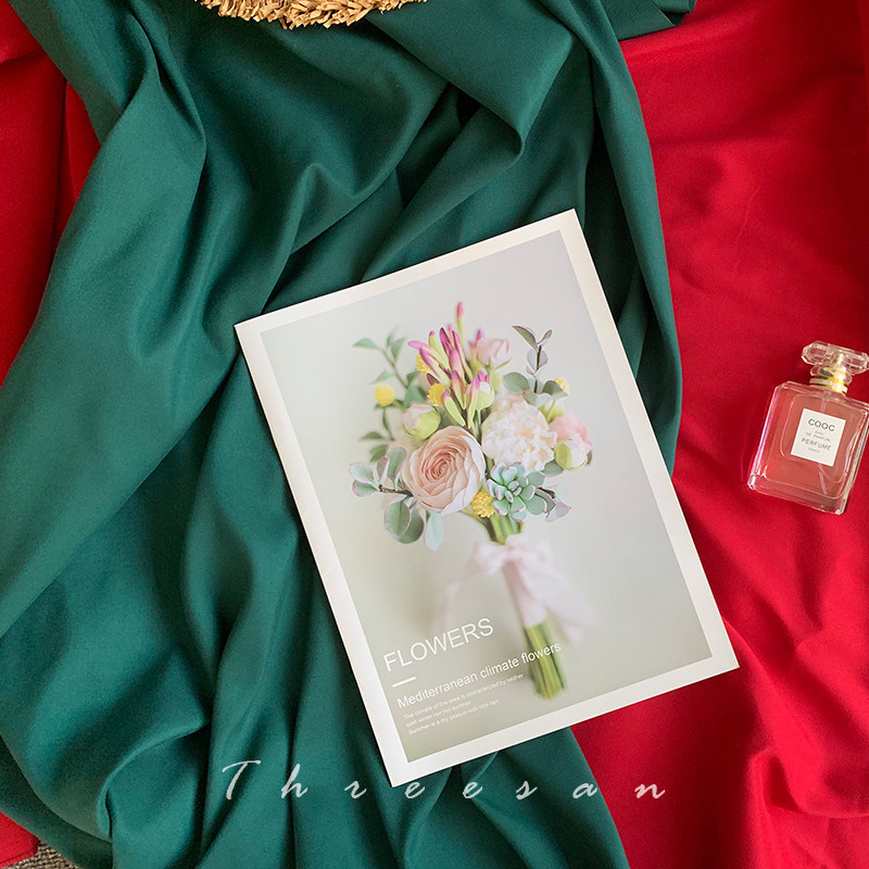 Ink green large red photo background Bins net red retro hanging wall Christmas Decorative Clothing Write Real Photography Lane