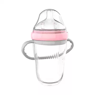 Babykin newborn baby bottle glass wide caliber newborn anti-flatulence big baby weaning anti-fall