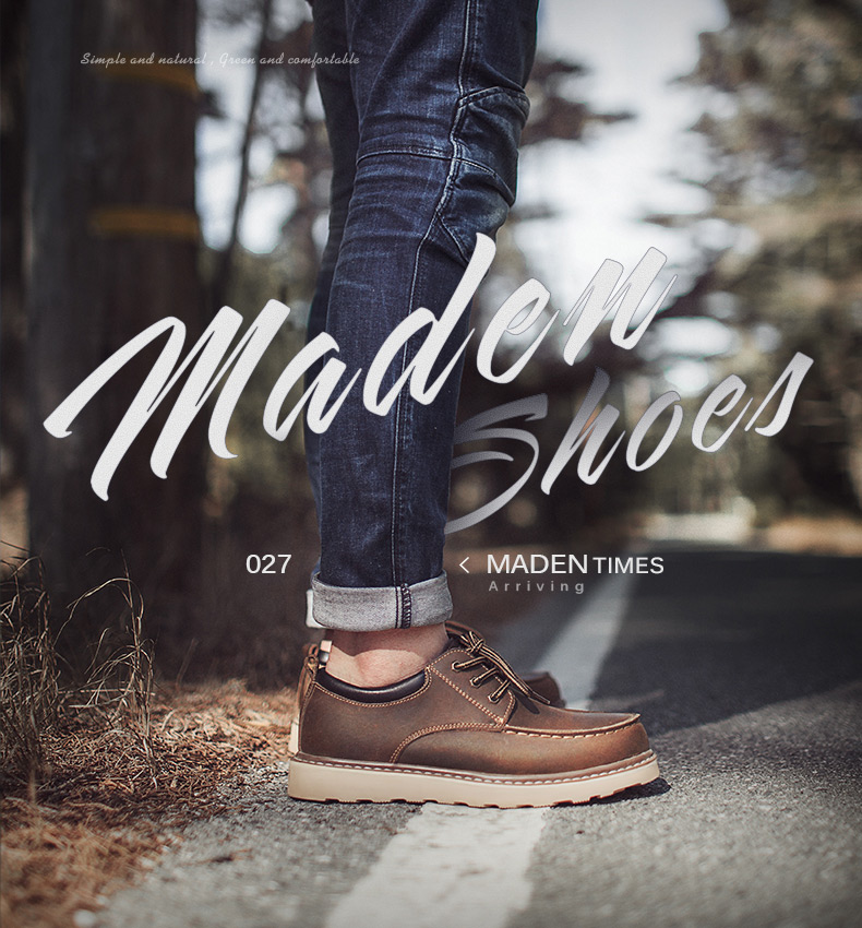 Maden 马登 027 美式经典 男式工装鞋 优惠券折后￥139包邮（￥159-20）多色可选