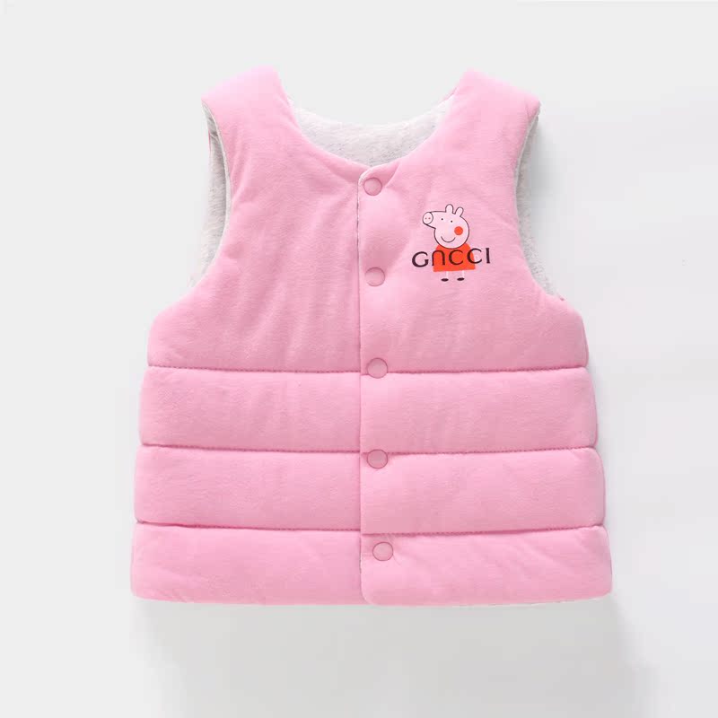 Áo vest cho bé mùa thu đông dày 0-1-3 tuổi Đàn ông và phụ nữ Áo vest bé bằng vải bông ấm áp vest vest áo gile trẻ sơ sinh
