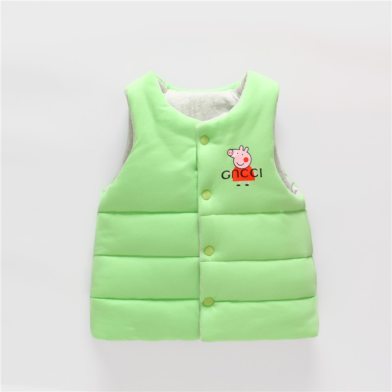 Áo vest cho bé mùa thu đông dày 0-1-3 tuổi Đàn ông và phụ nữ Áo vest bé bằng vải bông ấm áp vest vest áo gile trẻ sơ sinh