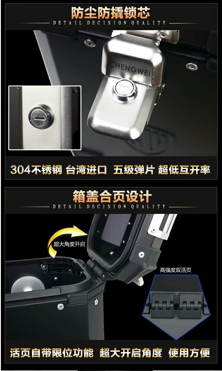 Xe máy bên nhôm Chengwei Feizhi GW250 Huanglong Benalli 300 502 Mùa xuân gió 650 hộp đuôi cốp rời xe máy