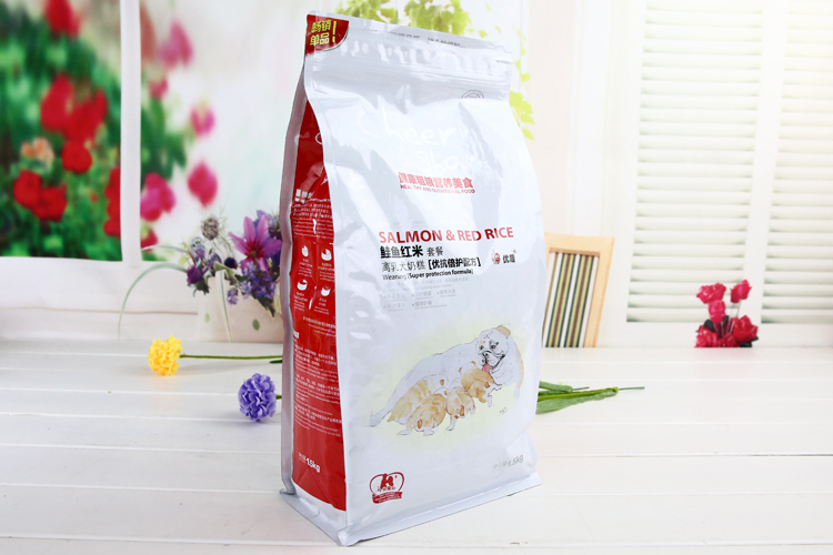 Thức ăn cho chó cưng rất thích lá chắn tuyệt vời hạt gạo mực đỏ Bánh sữa 1,5kg thức ăn cho chó con - Chó Staples bán thức ăn cho chó