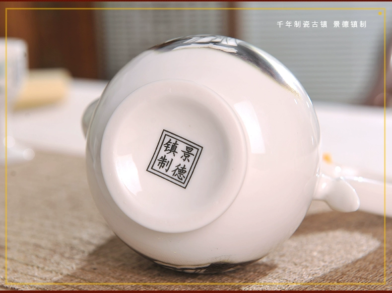 Jingdezhen gốm rượu vang phù hợp với bình hip rượu vang vàng Trung Quốc cổ Li Bai rượu tách hộ gia đình hầm rượu - Rượu vang