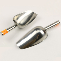 Stainless steel ice shovel thickened rice flour spoon milk tea shop with food small shovel tea shovel ice spoon for bait spoon