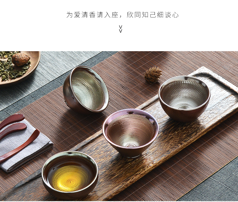 Red peony jump cut silver cup ceramic cups built one master cup small single gift porcelain cups of tea light sample tea cup
