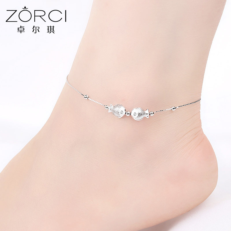 Bracelet de cheville Femme en Argenterie - Ref 3104559 Image 1