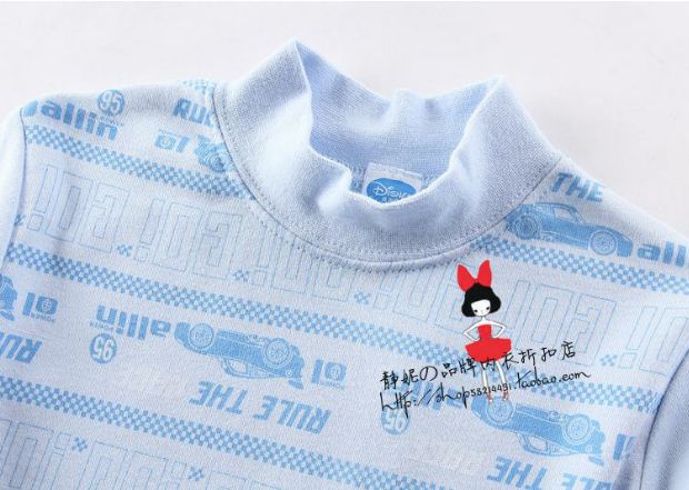 Ba bộ đồ lót nhiệt cho trẻ em Disney Bộ đồ bé trai bằng vải cotton nửa cổ cao chạm đáy quần áo mùa thu 28417 quần áo giữ nhiệt trẻ em