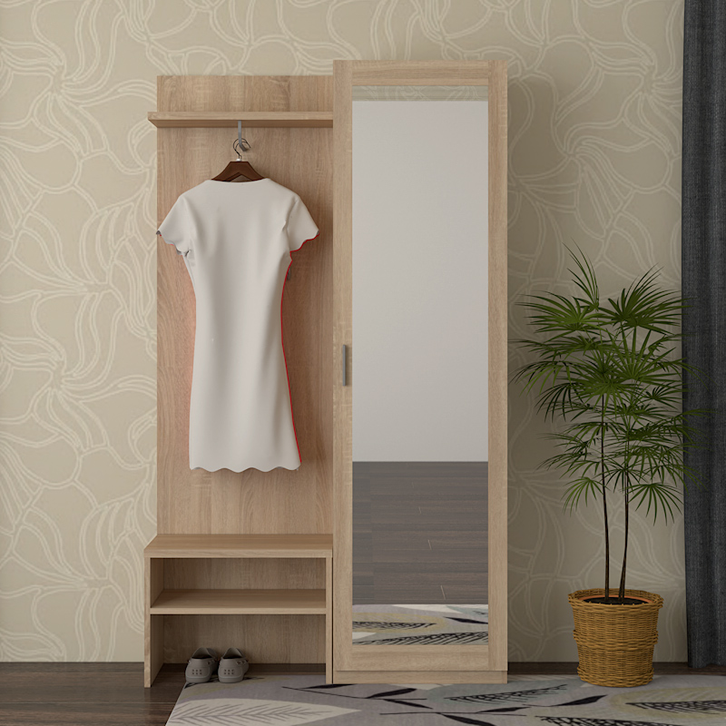 Feimei custom imported EGGER board X2-03AR foyer cabinet + shoe cabinet native oak 60 kinds of décor modern and simple