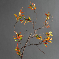 New Chinese vase simulation pomegranate leaves over hand-touching glue simulation green planting fake leaves landscaping wild branches