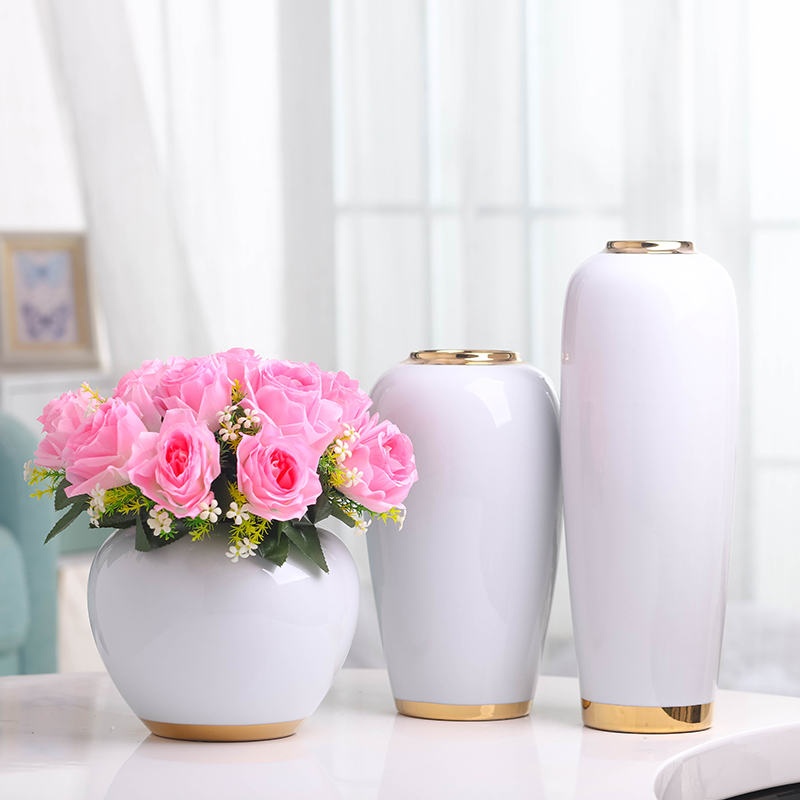 American ceramic vases, table light key-2 luxury furnishing articles wind the sitting room porch TV ark, European modern household soft adornment