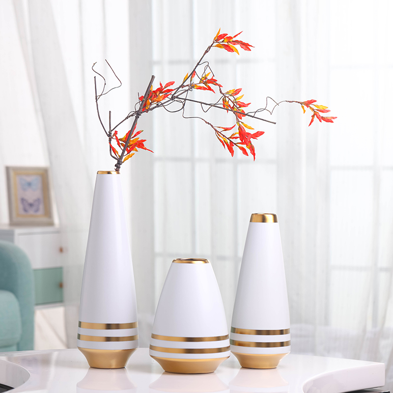 Nordic light excessive vases, flower arranging is black and white and aureate the sitting room is I and contracted creative ceramic TV ark adornment furnishing articles