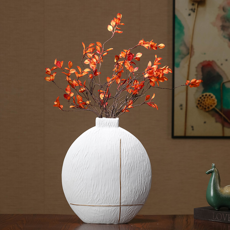 Creative plain white ceramic vase desktop furnishing articles Nordic example room, household living room TV ark, flower arranging flowers