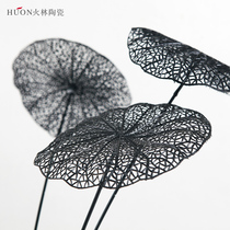 Plastic flower simulation lotus leaf dry lotus with fake flower decoration flower arrangement simulation flower living room floor