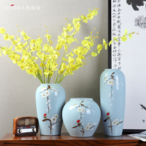 Jingdezhen hydroponic ceramic vase flower arrangement Zen new Chinese living room TV cabinet home decorations ornaments