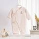 Quần áo sơ sinh cotton ấm cho bé tu sĩ phù hợp với jumpsuit 0-3 tháng áo choàng cotton mùa thu đông