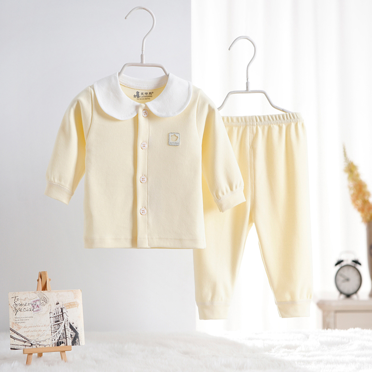 Bộ đồ lót trẻ em mùa xuân và mùa thu trẻ em mùa thu quần áo bé trai đồ ngủ cotton quần áo sơ sinh nữ mùa xuân bé đồ bộ mặc nhà cho bé