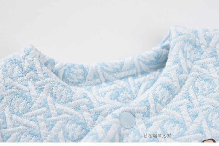 Quần áo sơ sinh cotton ấm cho bé tu sĩ phù hợp với jumpsuit 0-3 tháng áo choàng cotton mùa thu đông bộ body suit