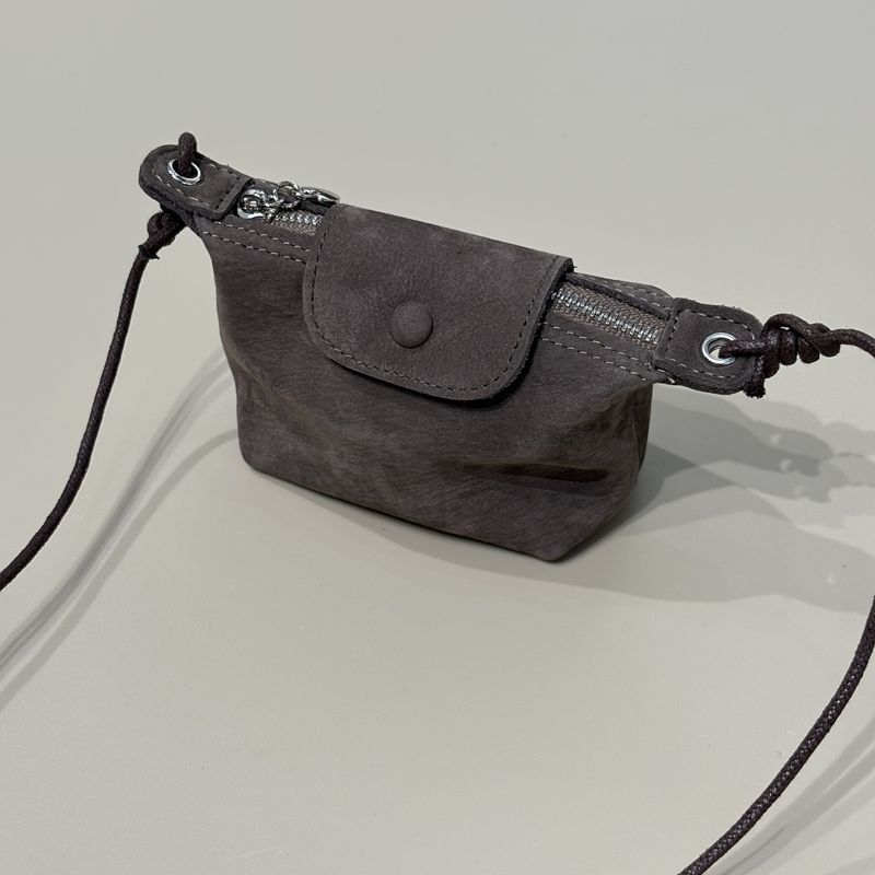 2025 New Imported Top-Grain Leather Mini Dumpling Bag Single Shoulder Crossbody Suede Key Bag Small Pouch Lipstick Bag 2025 New Imported Top-Grain Leather Mini Dumpling Bag Single Shoulder Crossbody Suede Key Bag Small Pouch Lipstick Bag