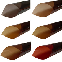 Brown glass film Light tea film Brown interior decoration double transparent balcony custom sticker Transparent