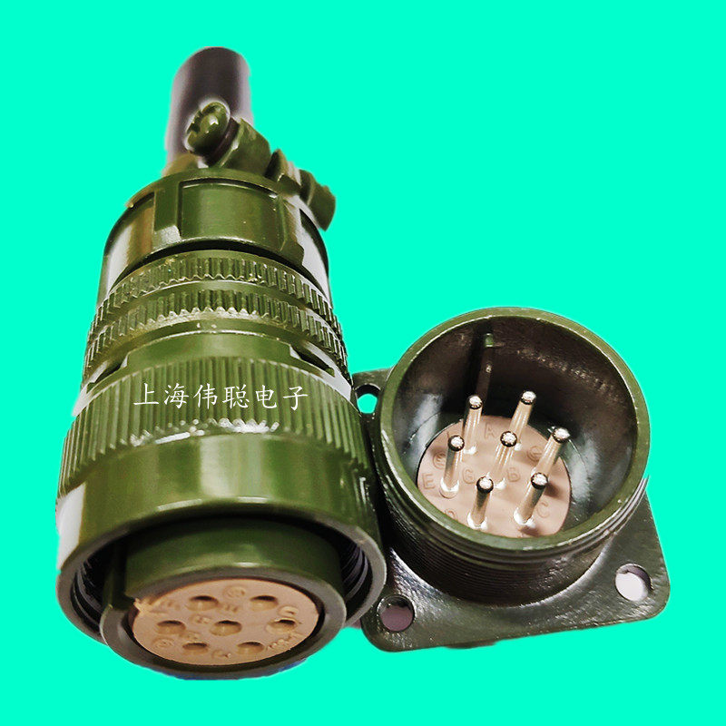 7-core U.S. military standard aviation plug 16S-1S replaces Panasonic Yaskawa servo motor socket waterproof connector