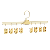 Youqin socks drying rack multi-clip childrens clothes hanger household traceless infant multi-functional drying artifact