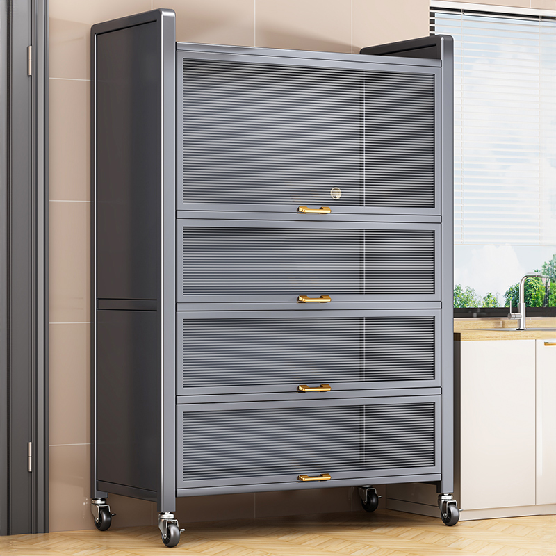 Euloitte Kitchen Shelve Ground Floor Multilayer Containing Cabinet Home Multifunction Microwave Oven Dining Side Cupboard Locker-Taobao