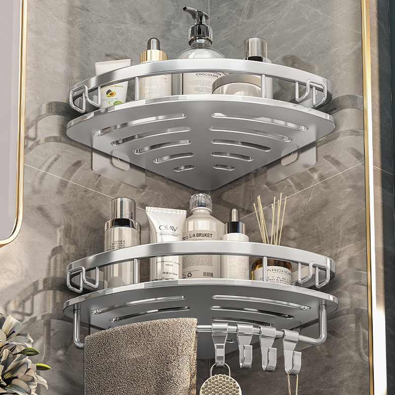 バスルーム三角ラックコーナー壁掛けトイレ洗面台壁収納ラック