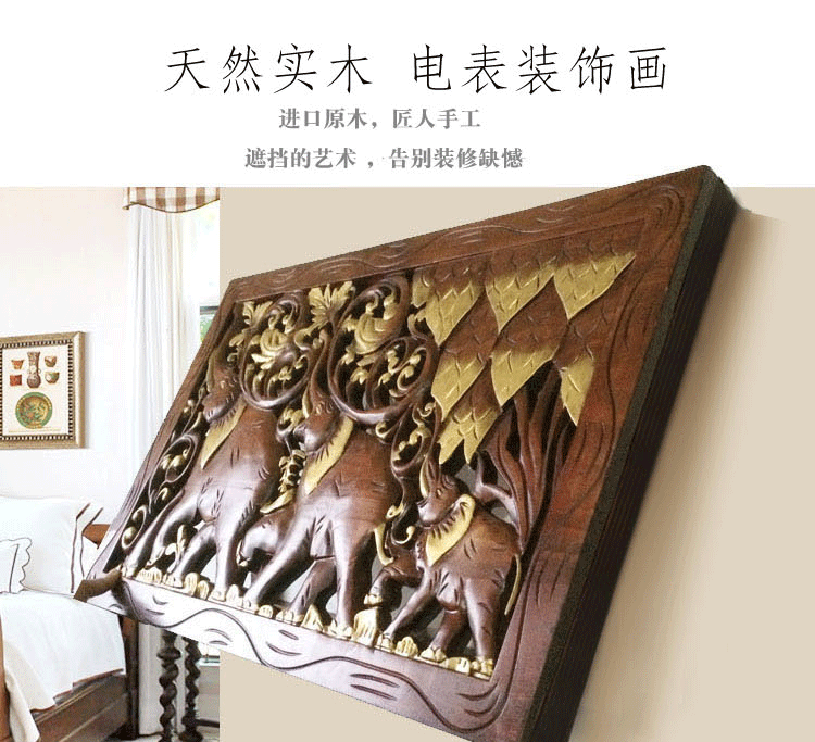 Lớn gỗ rắn khắc ba hình ảnh đồng hồ điện hộp sơn trang trí phòng ăn phòng khách hiên tường trang trí phân phối tắc hộp sơn - Cái hộp thùng gỗ pallet
