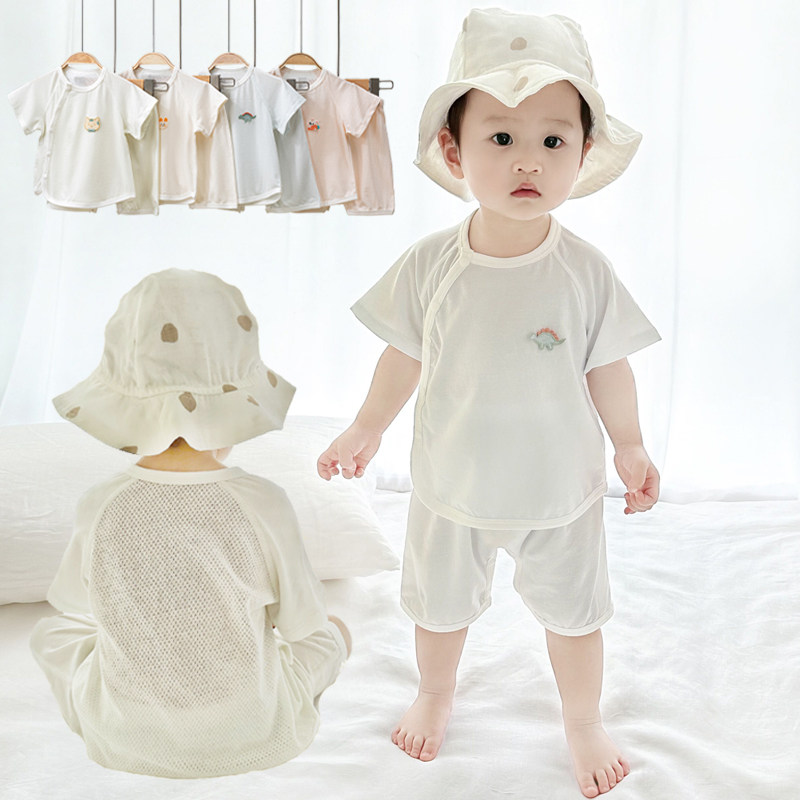 Mesh Baby Summer Set | Short Sleeve Top + Loose Shorts | Breathable Two-Piece Outfit for Hot Days | Infant Boy Girl 6M-3T