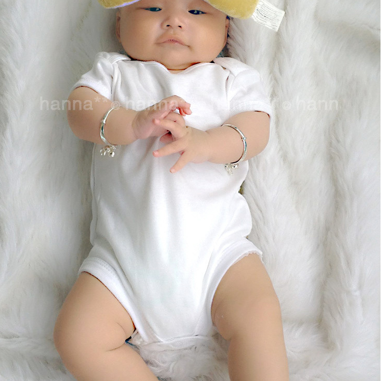 Baby Even sweaters male and female baby Summer pure cotton triangular Harvest crew-clad white baby T-shirt with undershirt thin T