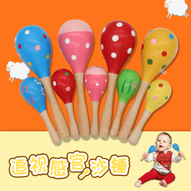 Baby Shakehammer Baby Early Education Children's Rattle Grip Chase Chase Listening Training Toy Music Percussion Instrument Sandball