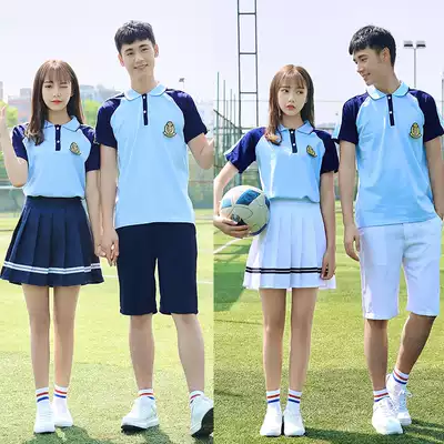 夏季中学生校服套装初中生班服学院风韩国小学生毕业拍照演出服装