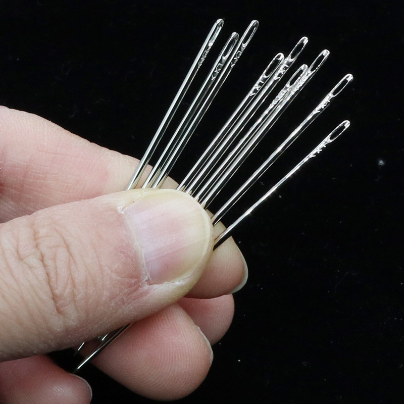 Big eye hand sewing needle Old-fashioned household sewing needle Sewing quilt steel needle handmade sole shoe needle 4 0 needles