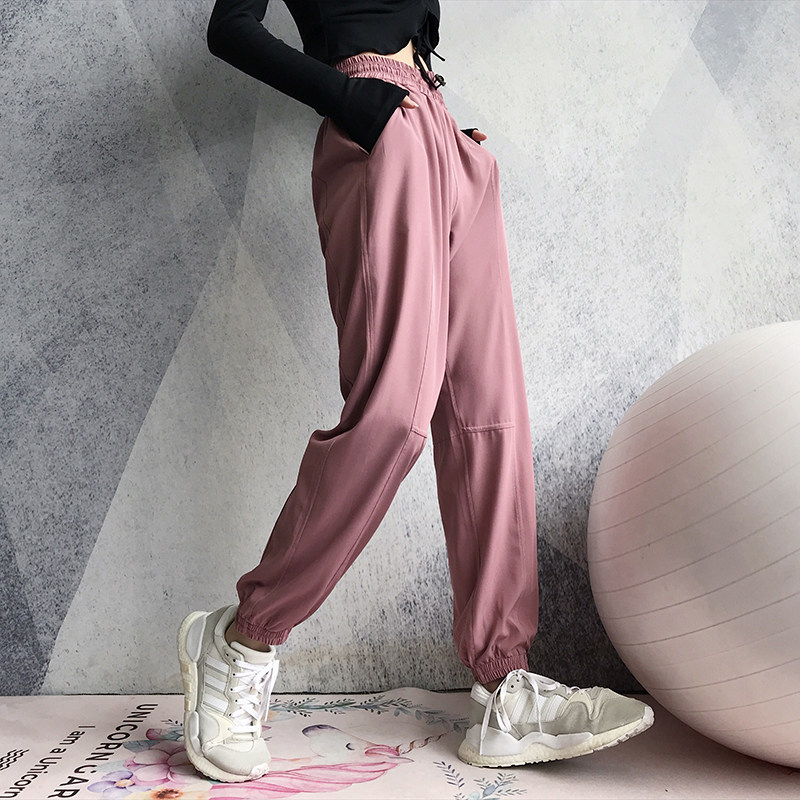 annerun sweatpants women's loose pants drawstring running fitness pants casual sweatpants quick-drying high waist yoga pants
