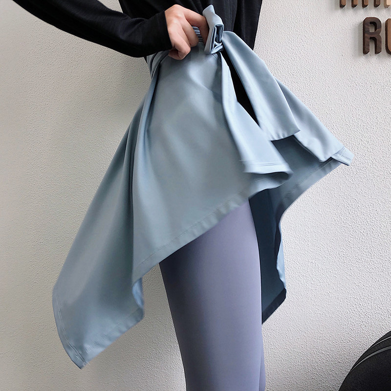 Annerun sport fitness yoga piece skirt cover hips slim skirt strap yoga dance ballet short skirt