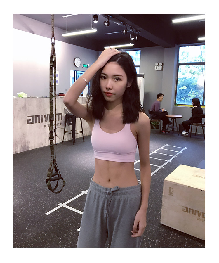 Anneun làm đẹp trở lại áo ngực yoga mà không có vành nhảy đồ lót chạy tập hợp áo ngực thể thao chống sốc áo thể thao áo bra tập yoga